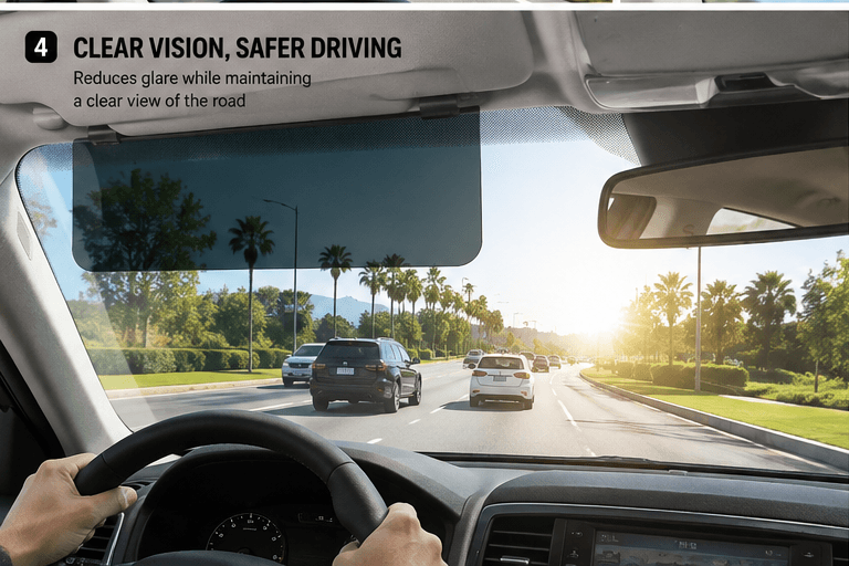DriveLux Premium Anti-Glare Visor Organizer view 2