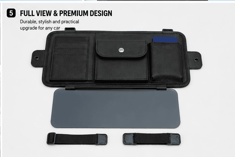 DriveLux Premium Anti-Glare Visor Organizer view 3
