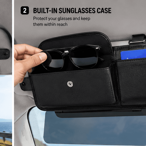 DriveLux Premium Anti-Glare Visor Organizer view 5
